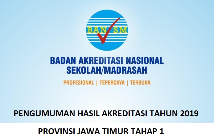 Download Pengumuman Hasil Akreditasi Tahun 2019 Provinsi Jawa Timur Tahap 1,2 dan 3