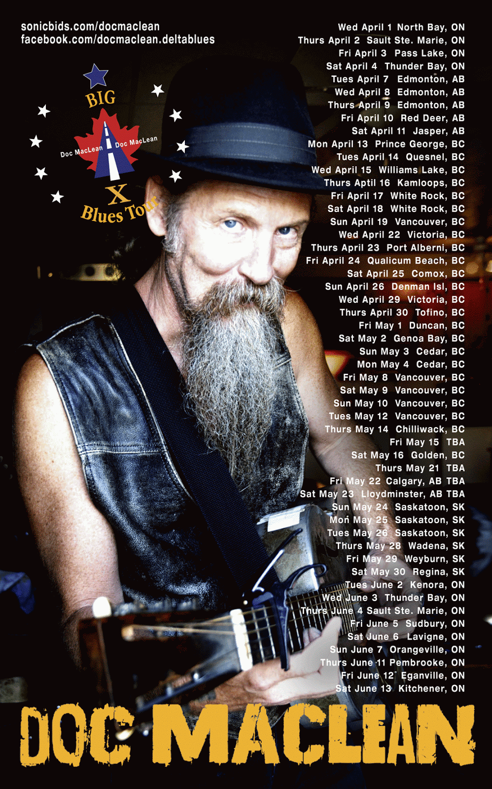 Tour Poster, western/central dates