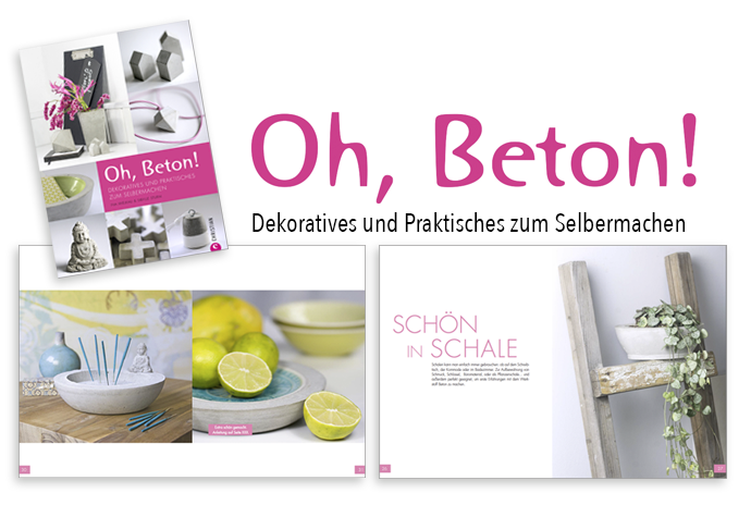 Oh Beton! Buch. 2 Beispielseiten aus dem Oh beton! Buch.