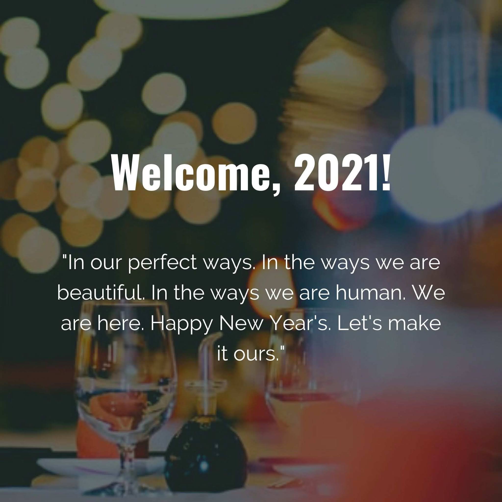 "A New Year to continue to write our own story. May you be the hero in