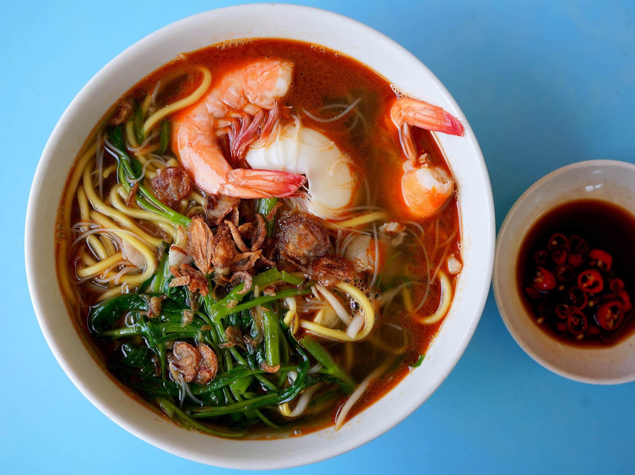 Back To Basics Wee S Prawn Mee Wee S Family Coffee Shop Near Kaki Bukit Mrt Station Johor Kaki Travels For Food