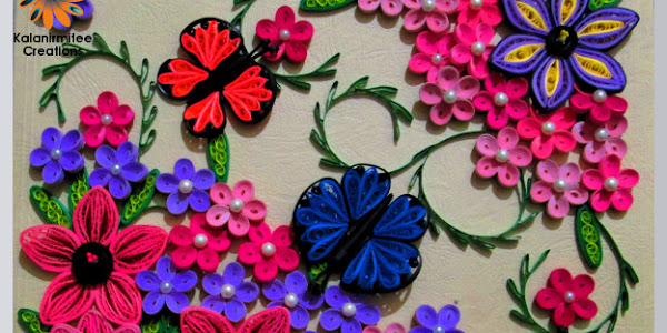 Quilled flowers and Butterfly