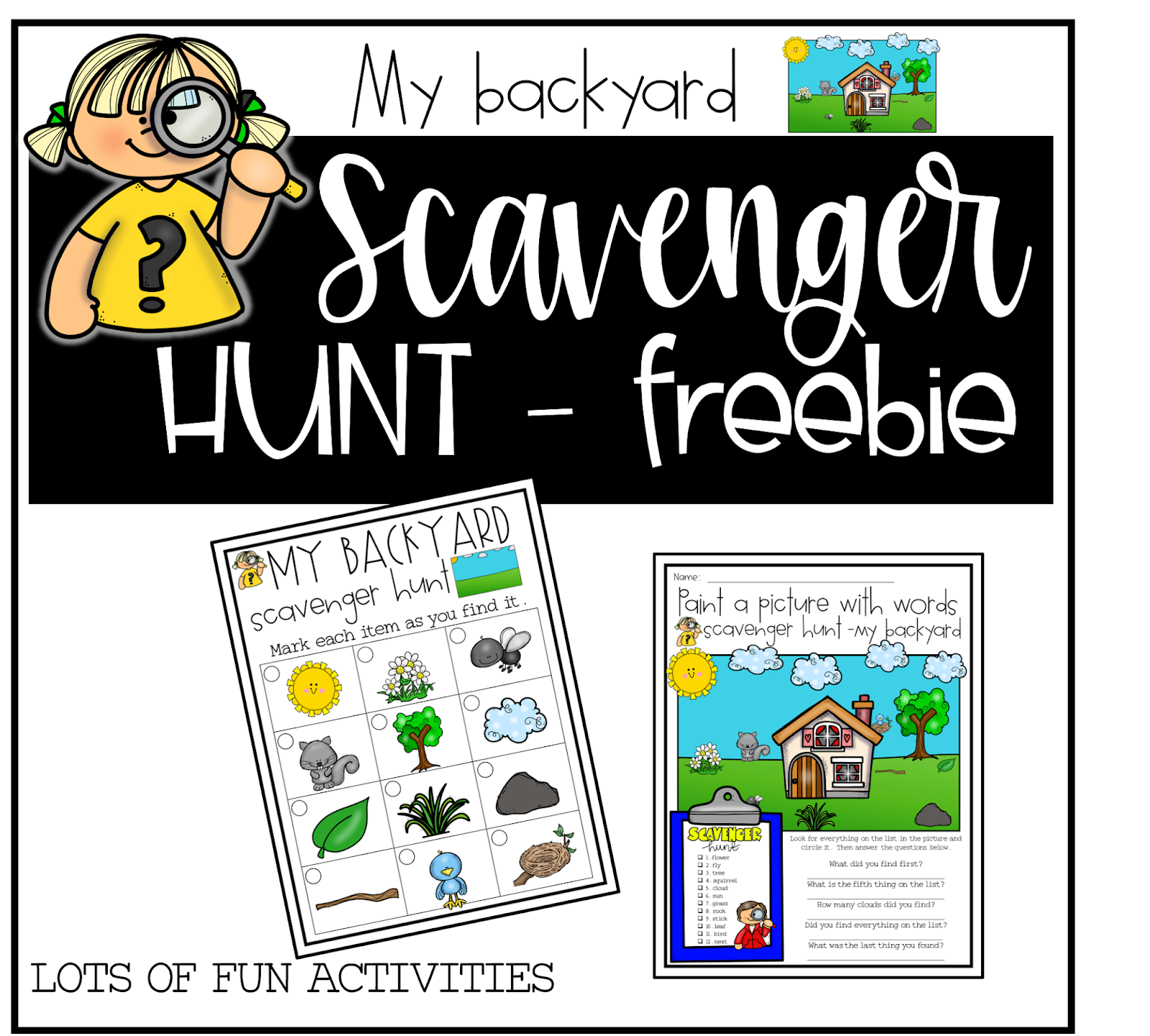 Book Scavenger Hunt Worksheet