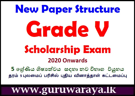 New Paper Structure : Grade V Scholarship Exam