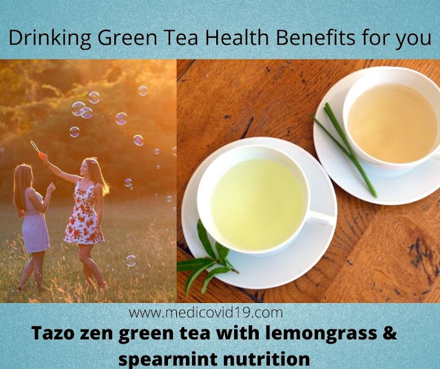 Tazo zen green tea with lemongrass & spearmint nutrition