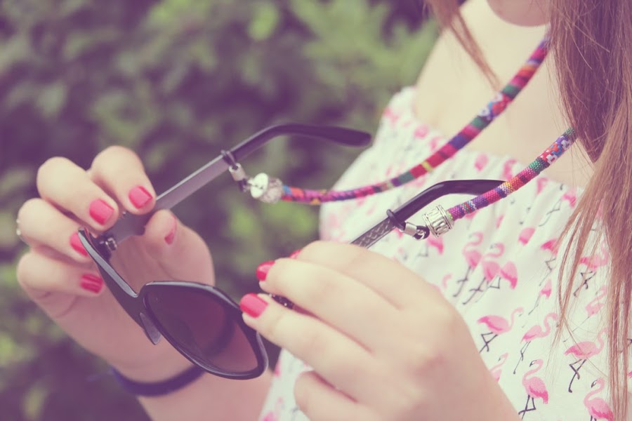 Tutorial cordón étnico para gafas Resultado