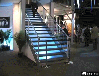 Falling down stairs Gif