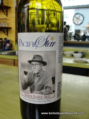 Dad's Daily Red wine at Pacific Star Tasting Room in Fort Bragg, California