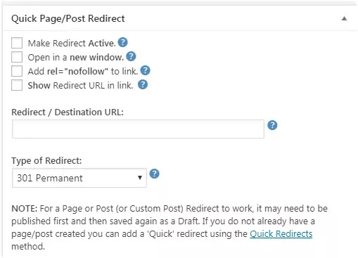 quick%2Bpage-post%2Bredirect How to make a 301 redirect in WordPress with the help of Quick Page / Post Redirect Plugin 2021