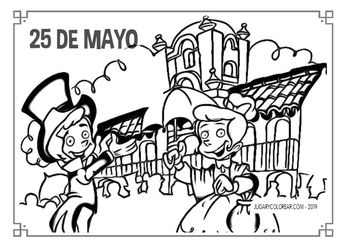 Dibujos 25 De Mayo Para Colorear Dibujos Para Colorear Argentina 25