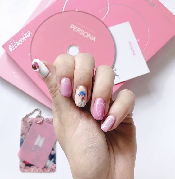 Cutest BTS Inspired Nail Art