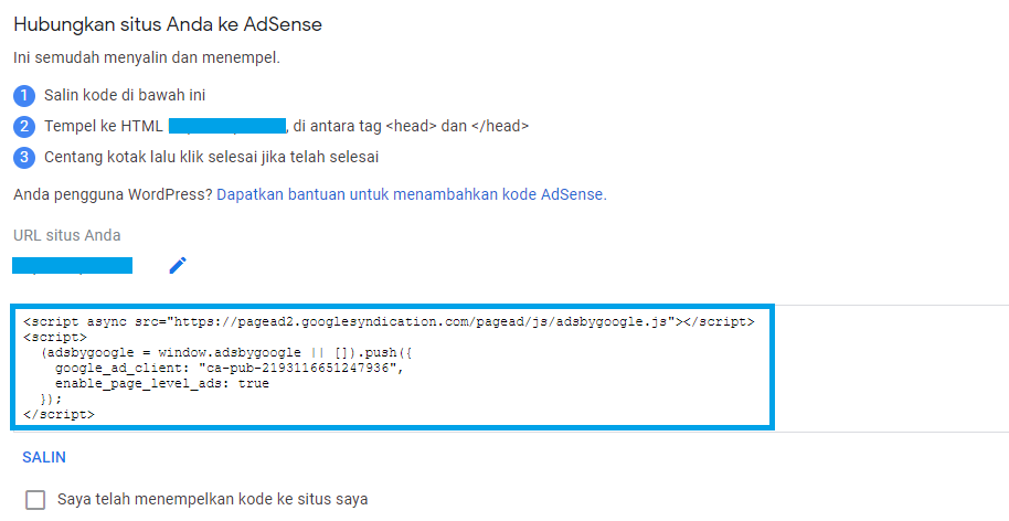 Cara Daftar Google Adsense non Hosted