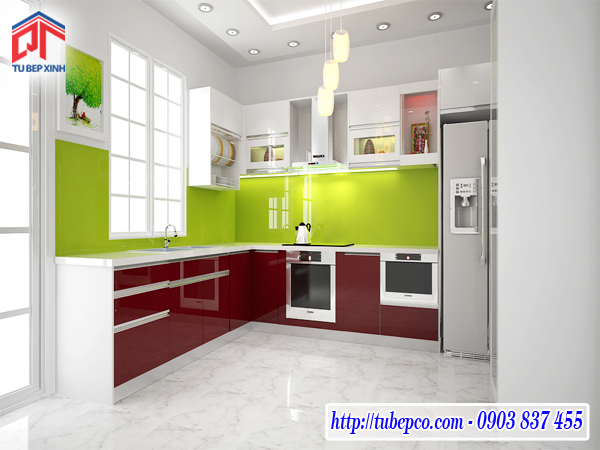 tủ bếp đẹp, nội thất nhà bếp, tủ bếp hiện đại, tủ bếp acrylic