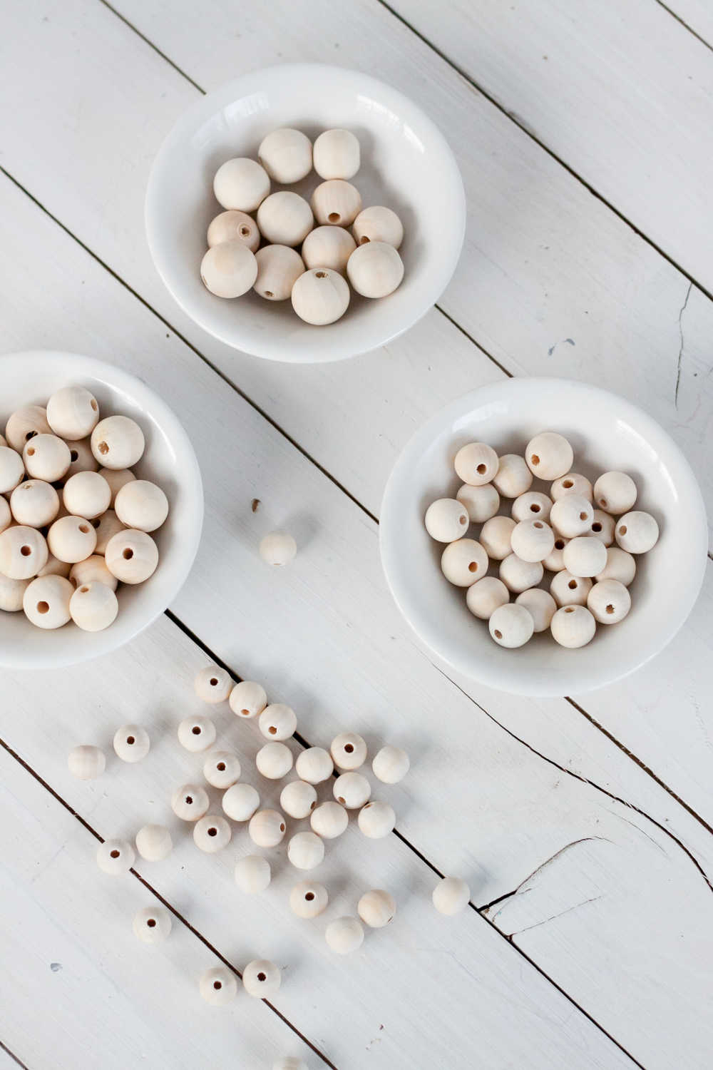 diy painted wood bead garland