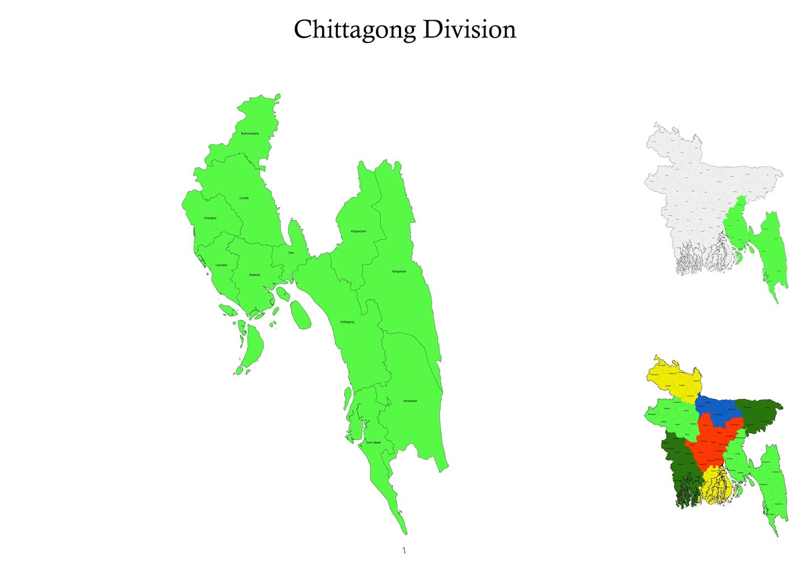 Chittagong Division Map Bangladesh