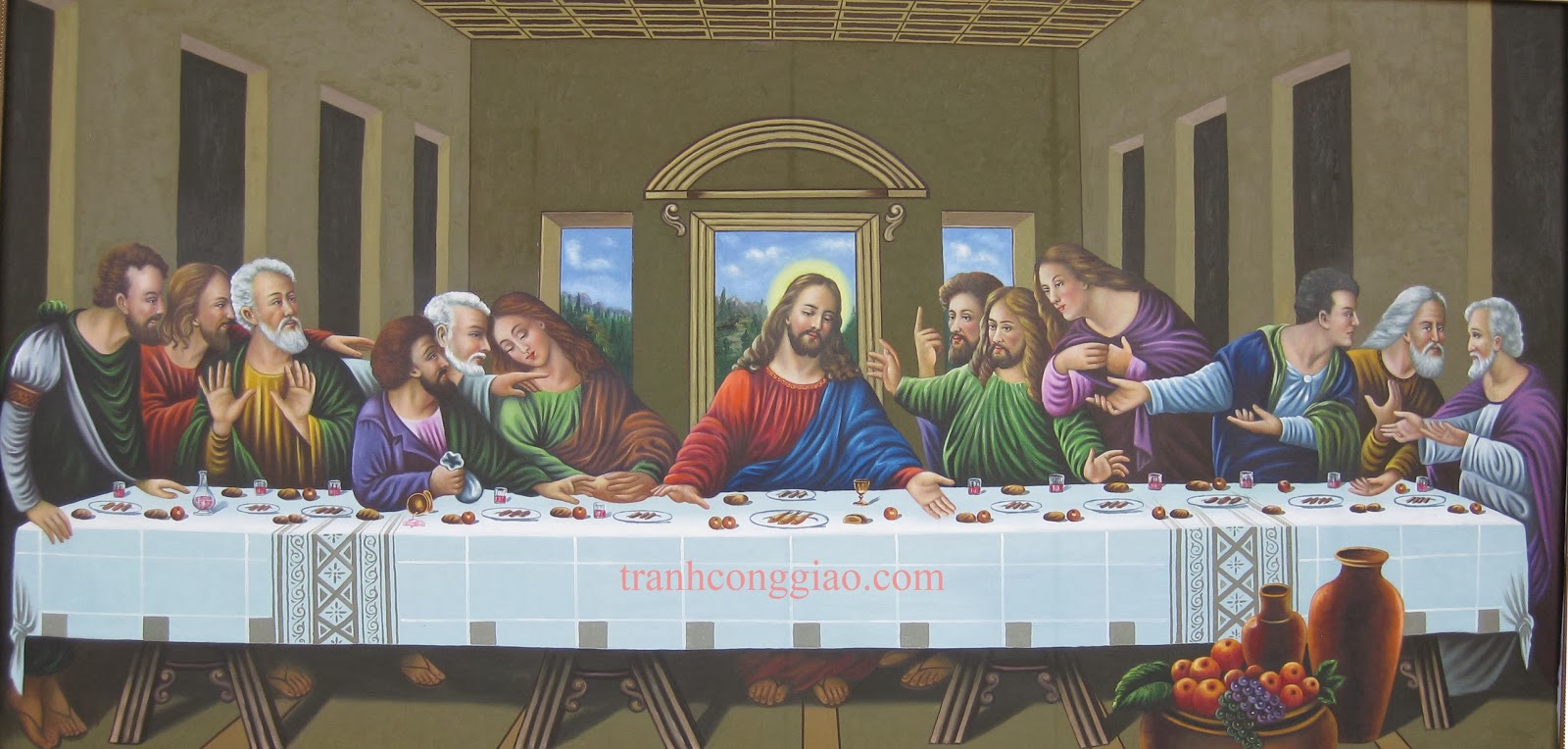 Bữa ăn tối cuối cùng - "tiệc ly" của Leonardo da Vinci | Tranh công giáo