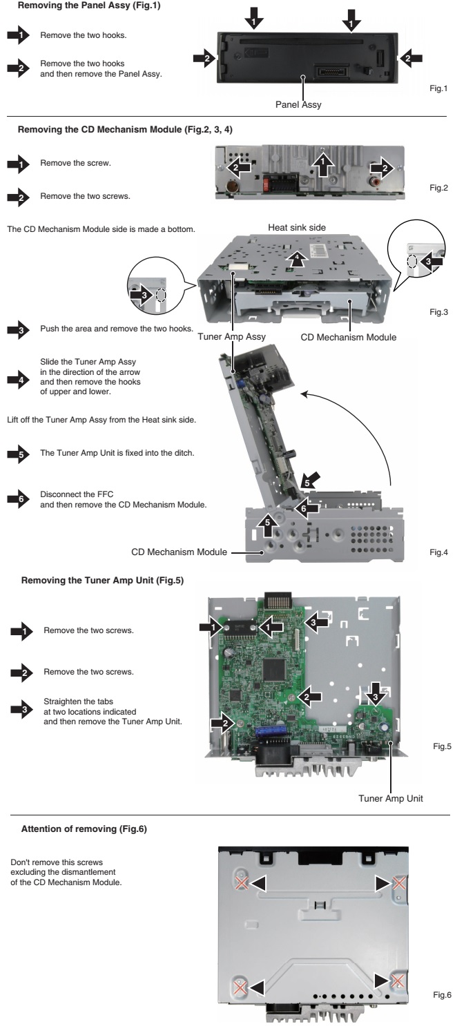 Master Electronics Repair ! PIONEER CD RDS RECEIVER DEH2350UB ERROR CODES, SERVICE MODE