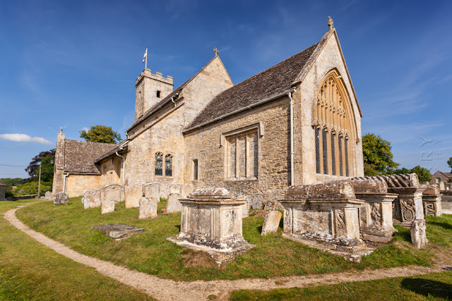 St Mary's church in the Cotswold village of Swinbrook by Martyn Ferry Photography