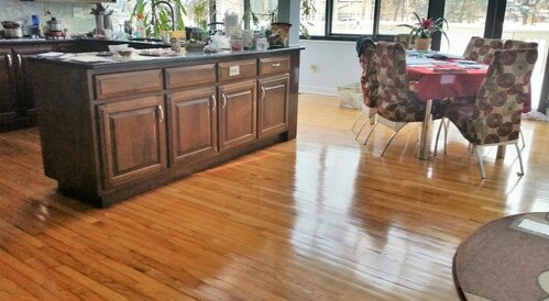 Wood house flooring