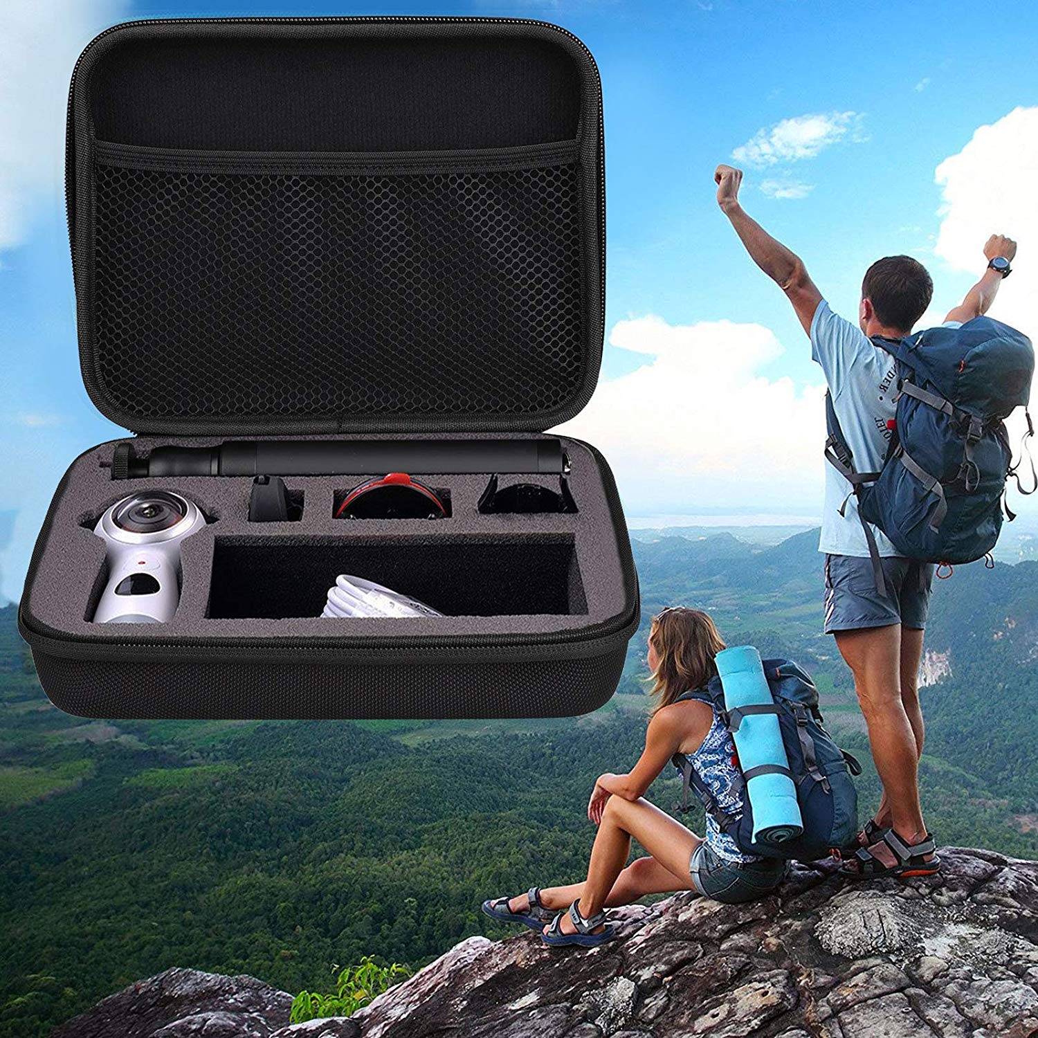 Shockproof Protective Carrying Case, Selfie Stick Monopod