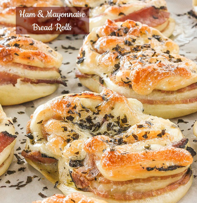 Ham and Mayonnaíse Bread Rolls Recipe Daily Cooking