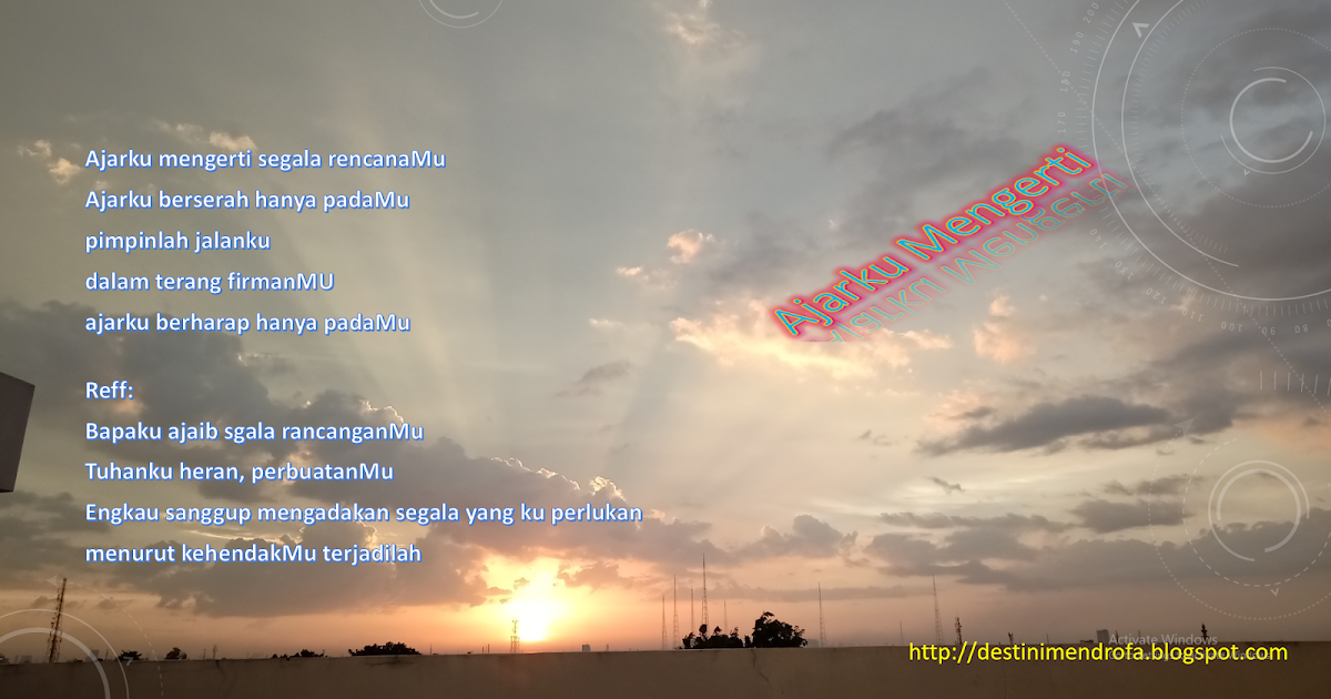 Lirik Lagu Rohani Ajarku Mengerti