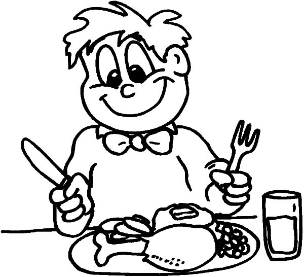 Breakfast Clipart Vectors Black And White Images - Wallpaper HD Photos