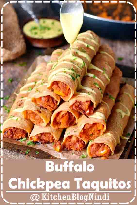 4.9★★★★★ | These Buffalo Chickpea Taquitos are crispy, spicy, and satisfying! No chicken needed for this protein-rich and delicious recipe. The taquitos are gluten-free, vegan, and easy to make. #taquitos #elasrecipes 4.9★★★★★ | These Buffalo Chickpea Taquitos are crispy, spicy, and satisfying! No chicken needed for this protein-rich and delicious recipe. The taquitos are gluten-free, vegan, and easy to make. #taquitos #elasrecipes