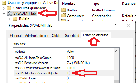 Windows: Número máximo de equipos a añadir al dominio