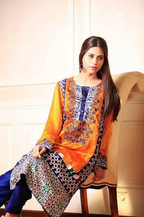 Exclusive Semi Formal Summer Wear Dresses For Girls By Gul Ahmed From 2014