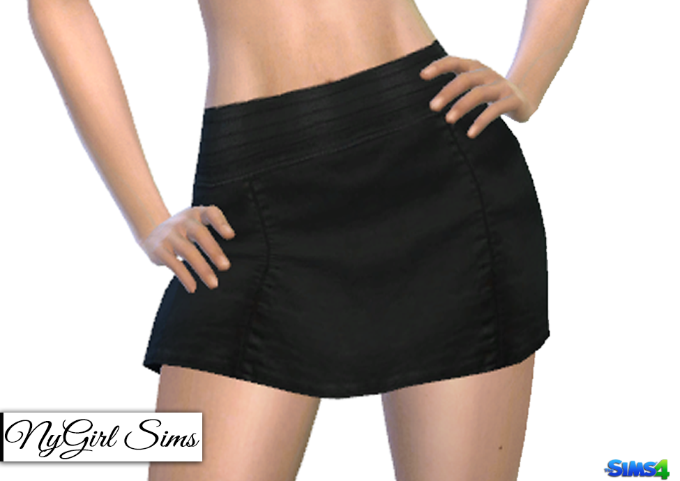 NyGirl Sims 4: Leather Lace Harness Bra andFaux Leather Mini Skirt