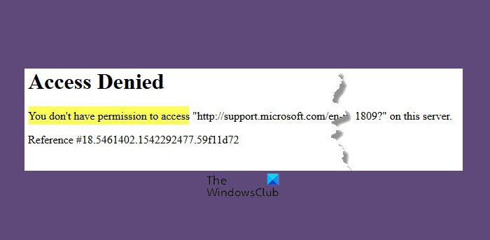 Accesso negato, non hai l'autorizzazione per accedere a questo server