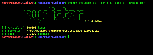 A powerful and useful hacker dictionary builder for a brute-force attack www.kumaratuljaiswal.in  or www.hackingtruth.in