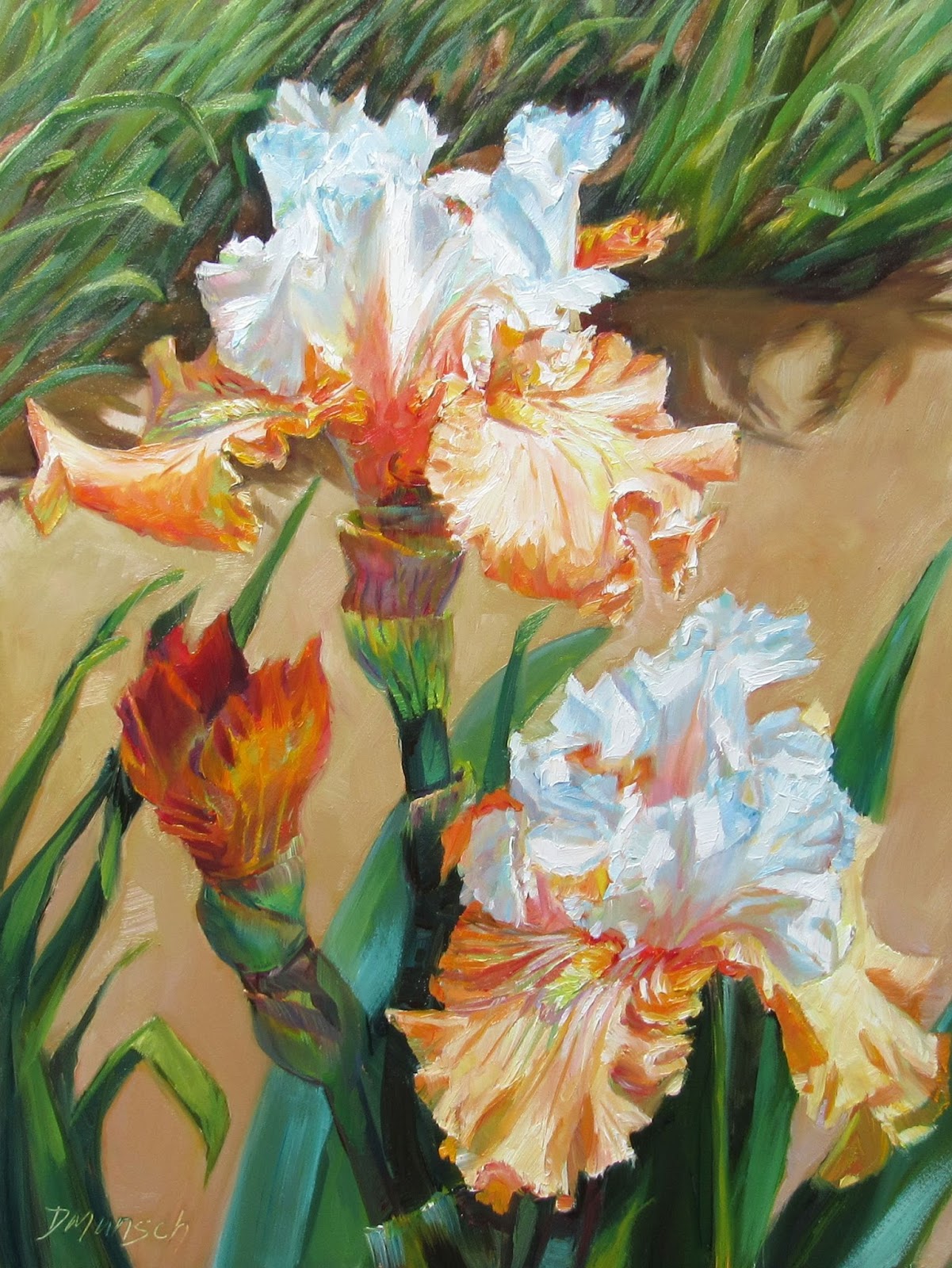 Donna Munsch Fine Art: Original Oil Painting Pumpkin Iris