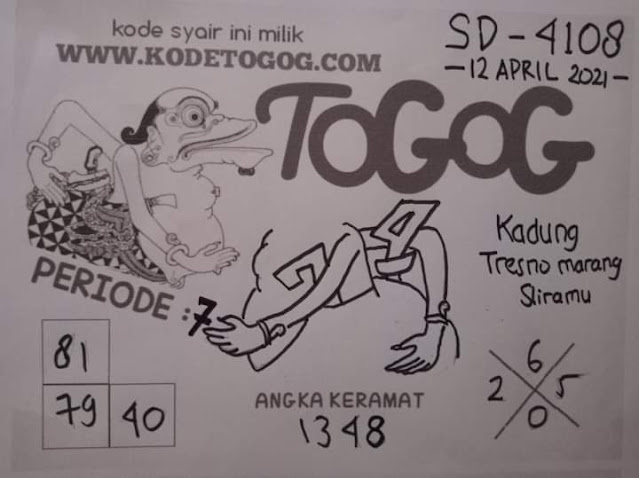 Syair Sydney Togog 12 April 2021