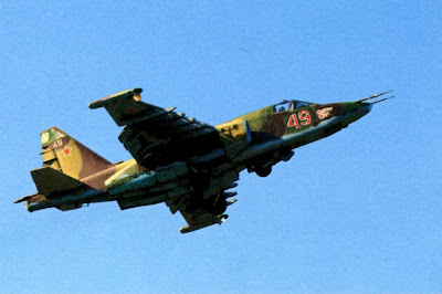 Взлетает Су-25 960-го штурмового авиаполка