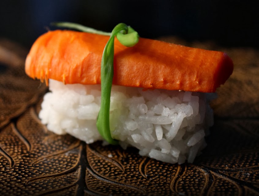 The 99 Cent Chef Nigiri Carrot Sushi
