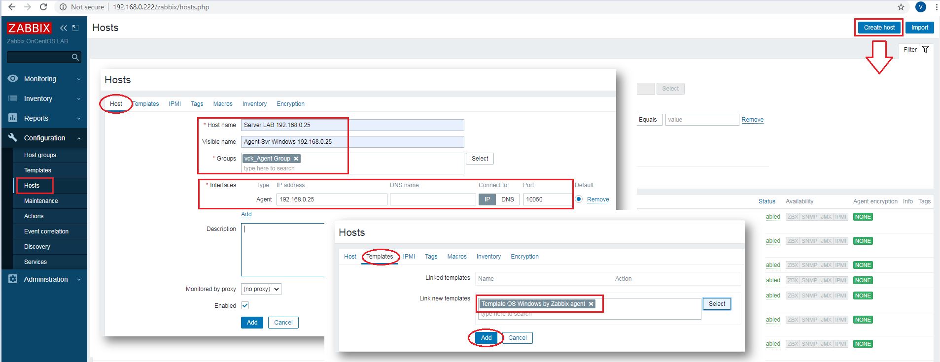 Sharing & Linking Zabbix, Cấu Hình Zabbix Cơ Bản / Agent Template