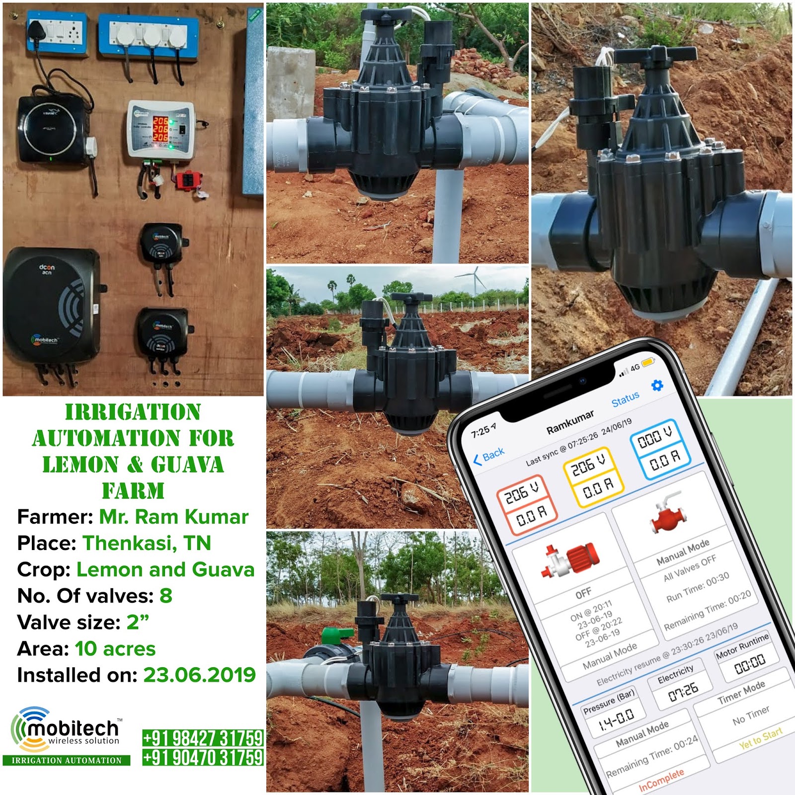 Irrigation automation by Mobitech wireless solution Irrigation