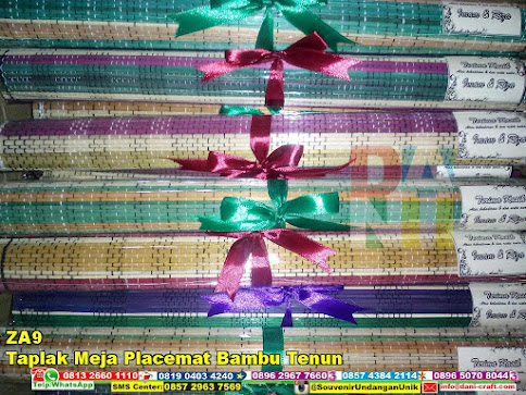 jual Taplak Meja Placemat Bambu Tenun