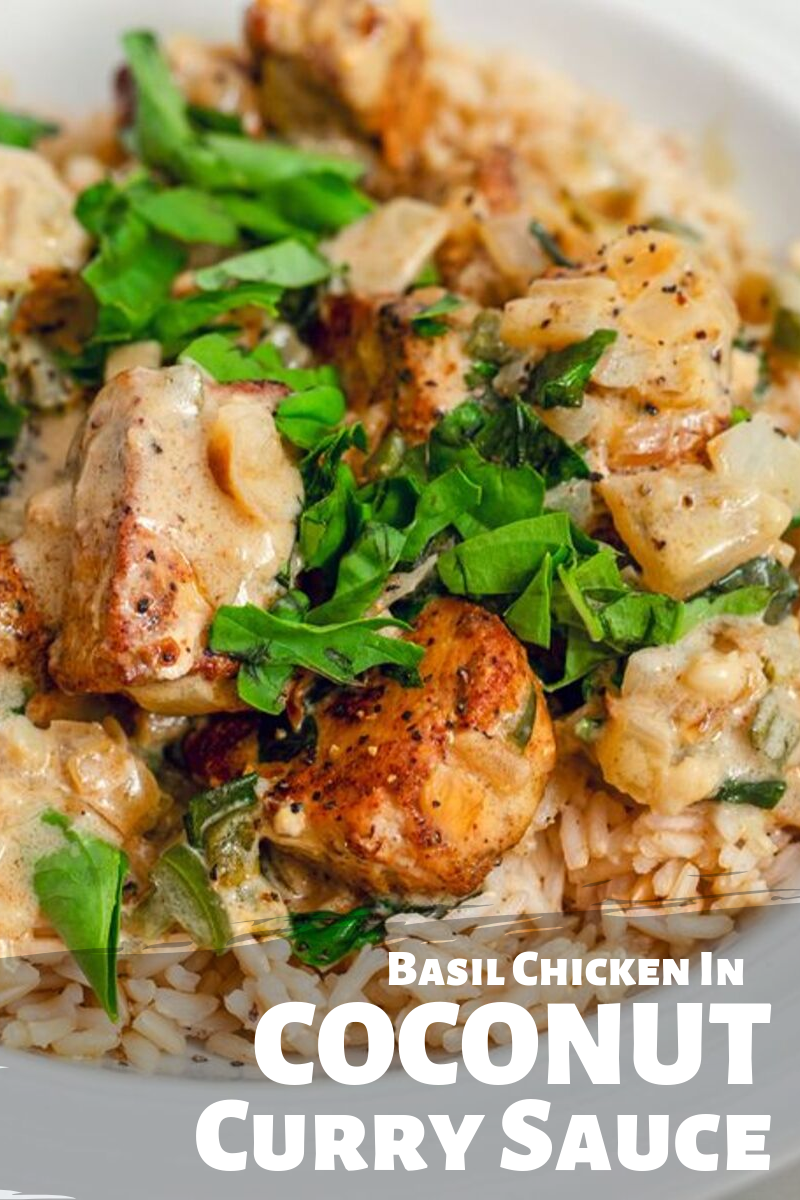 142 - Basil Chicken in Coconut Curry Sauce