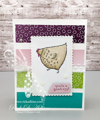 With the Hey Chick Stamp Set and this Designer Series Paper Scrap Technique you're surly going to be a good egg.  Click here to learn more