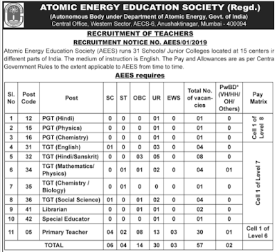 AEES VACANCY 2019