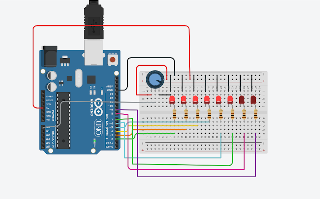 How To Make LED Chaser With Arduino || Tinkercad - Mr. Screw Driver Blog