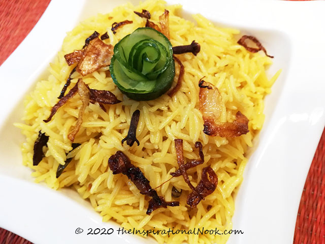 Anglo Indian recipe, Yellow rice, Coconut rice, Colonial cuisine, British Raj