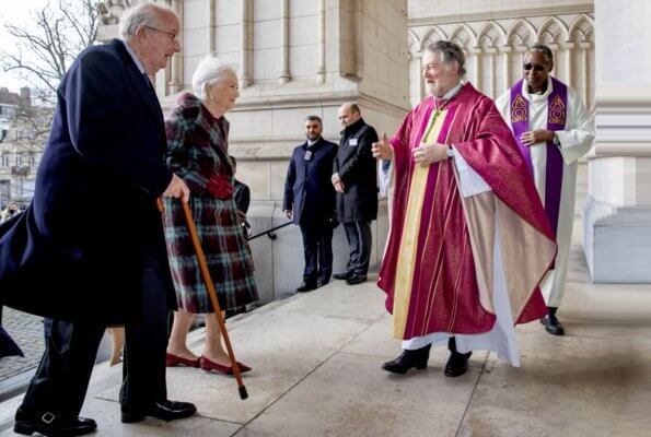 King Philippe, Queen Mathilde, King Albert and Queen Paola attended a Eucharist mass at at the Church of Our Lady