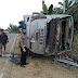 Bus Rapi Terbalik di Muaro Jambi, 8 Penumpang Terluka