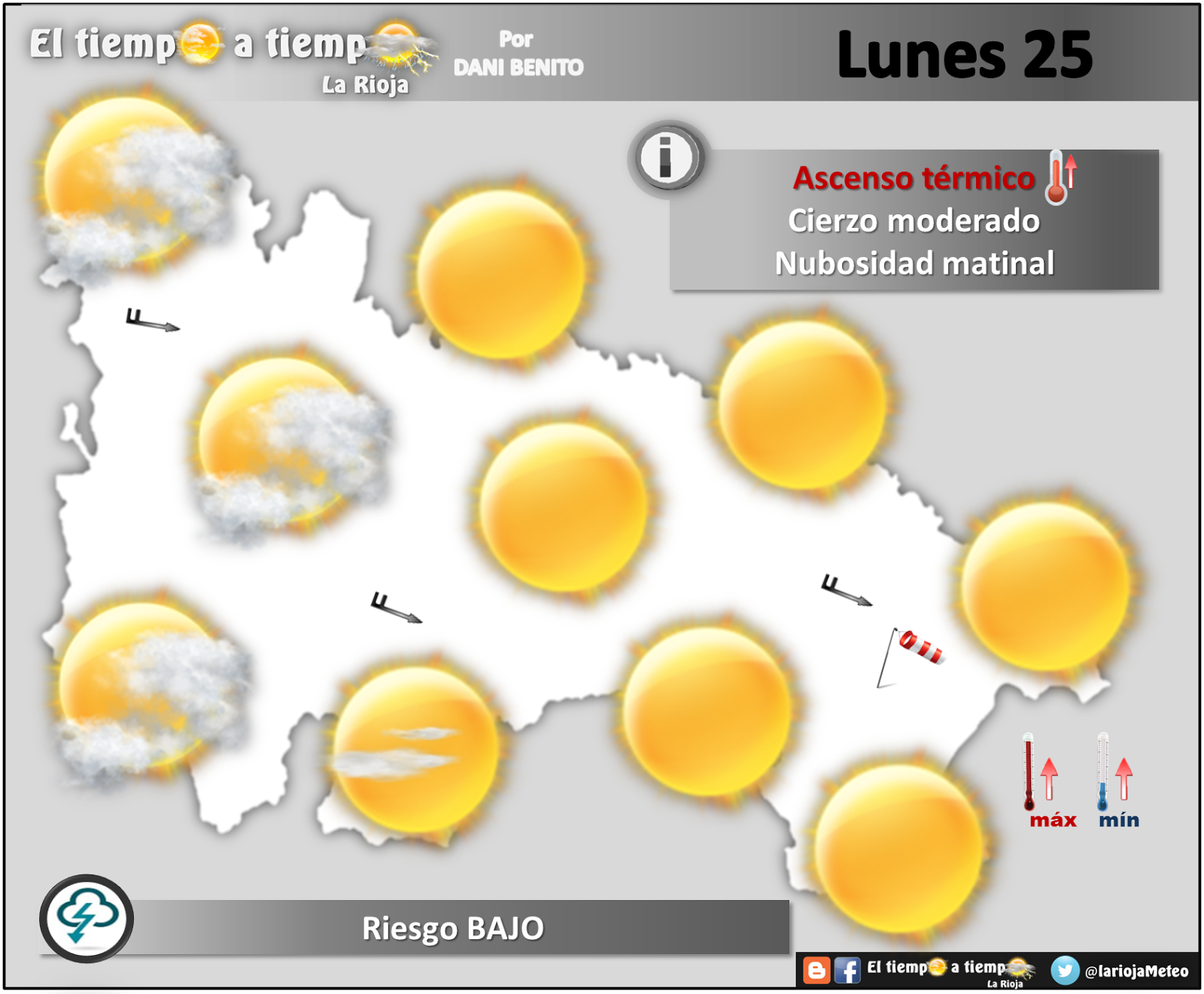 El Tiempo a tiempo La Rioja Predicción del tiempo en La Rioja del 25 al 28 de Julio´16 El Tiempo a tiempo La Rioja Predicción del tiempo en La Rioja del 25 al 28 de Julio´16