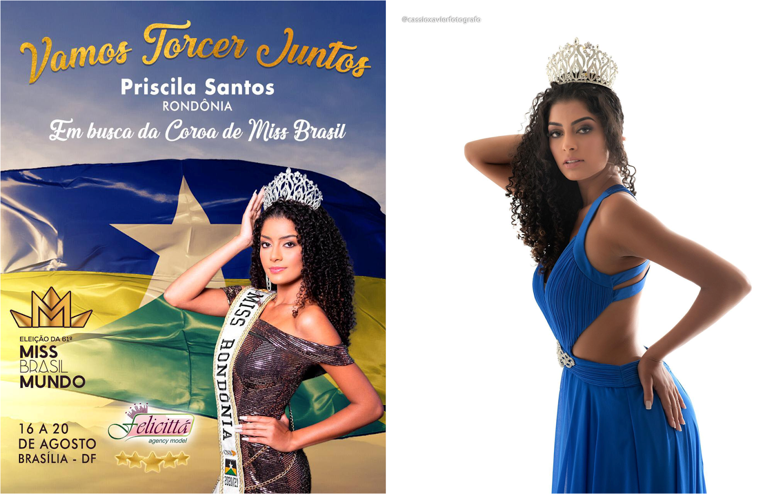 Priscila Santos tenta acrescentar mais um título de beleza para ela e a Felicittá Agency Model