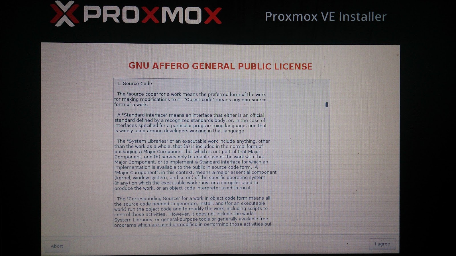 Install aborted. GNU Affero General public License. Affero General public License.